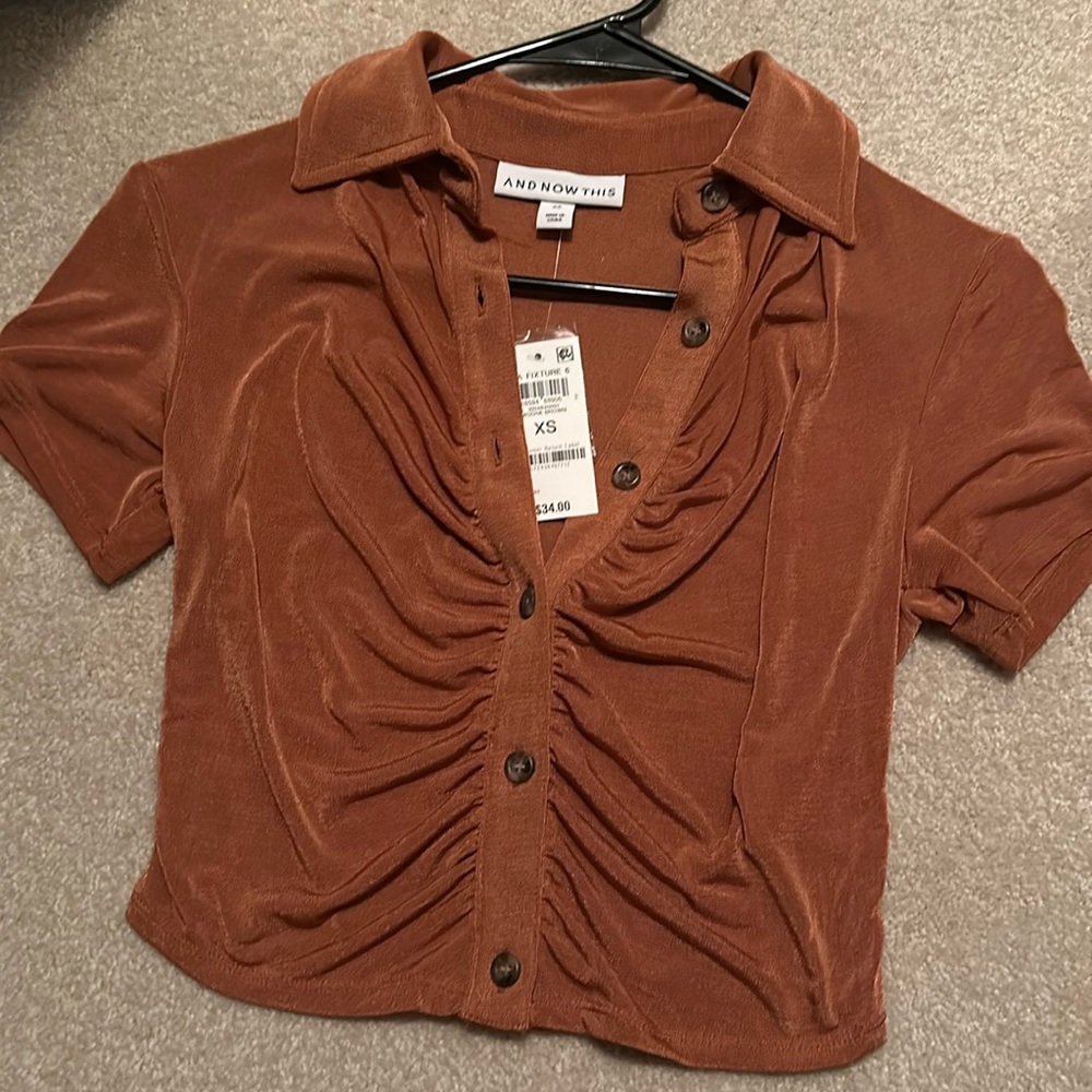 Copper Color Crop Top XS